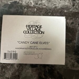 Department 56 Candy Cane Elves Porcelain Set